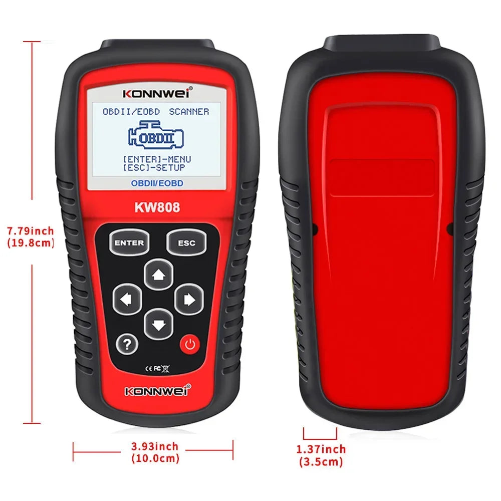 Take control of your vehicle's health with the 2026 KONNWEI KW808 Car Scanner – the essential tool for reading and clearing fault codes, turning off check engine lights, and more.