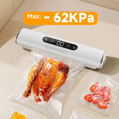 Preserve freshness like a pro with the New Vacuum Sealing Machine compact food sealer for kitchen products, meats, and plastic bags. This home appliance vacuums and seals instantly to lock in flavor and extend shelf life. Effortless storage for bulk buys.