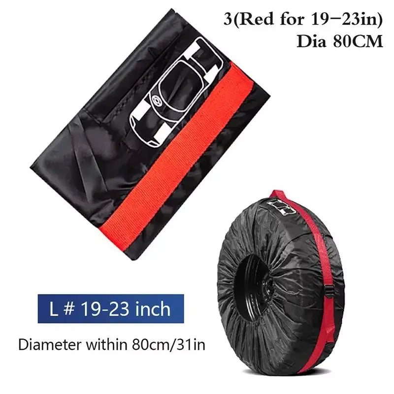 Universal Waterproof Spare Tire Storage Bag S/L - Dustproof Polyester Car Wheel Cover Case