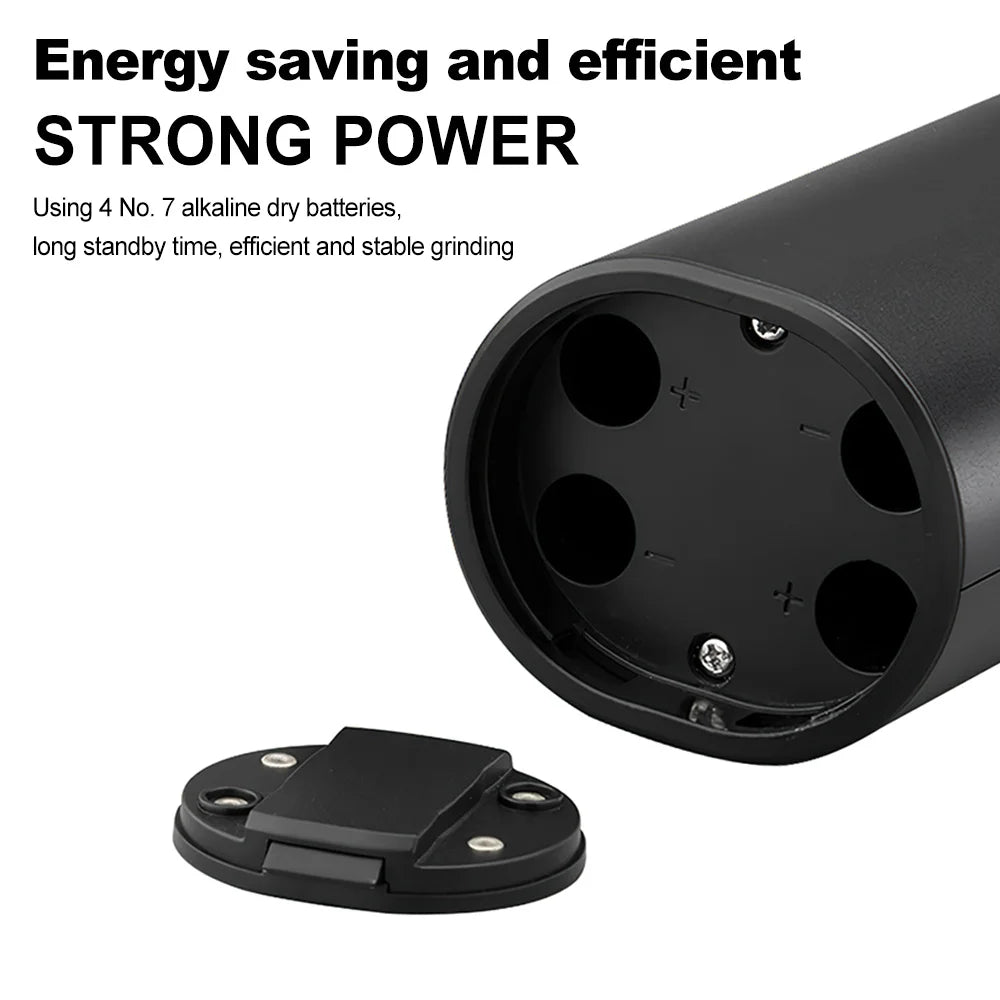 Elevate your cooking with the Manual Electric Salt & Pepper Grinder ceramic mechanism, large capacity, adjustable coarseness for precise seasoning. Battery-free design ensures reliable performance every time. Essential kitchen tool for chefs and home cook