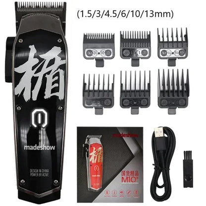 Achieve barber-shop precision  with the Professional Hair Clipper Trimmer M10 – 10,000 RPM zero-gapped blade for flawless fades, lines, and finishes. Powerful MadeShow M10 model powers your NovaZip grooming lineup with pro results.