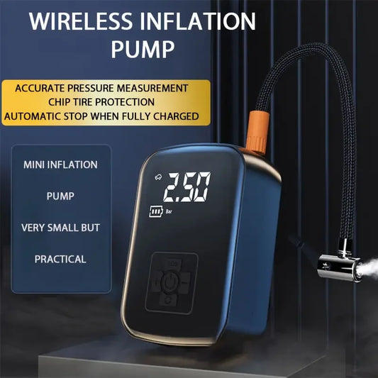 Inflate Tires Anywhere with Wireless Portable Air Compressor!