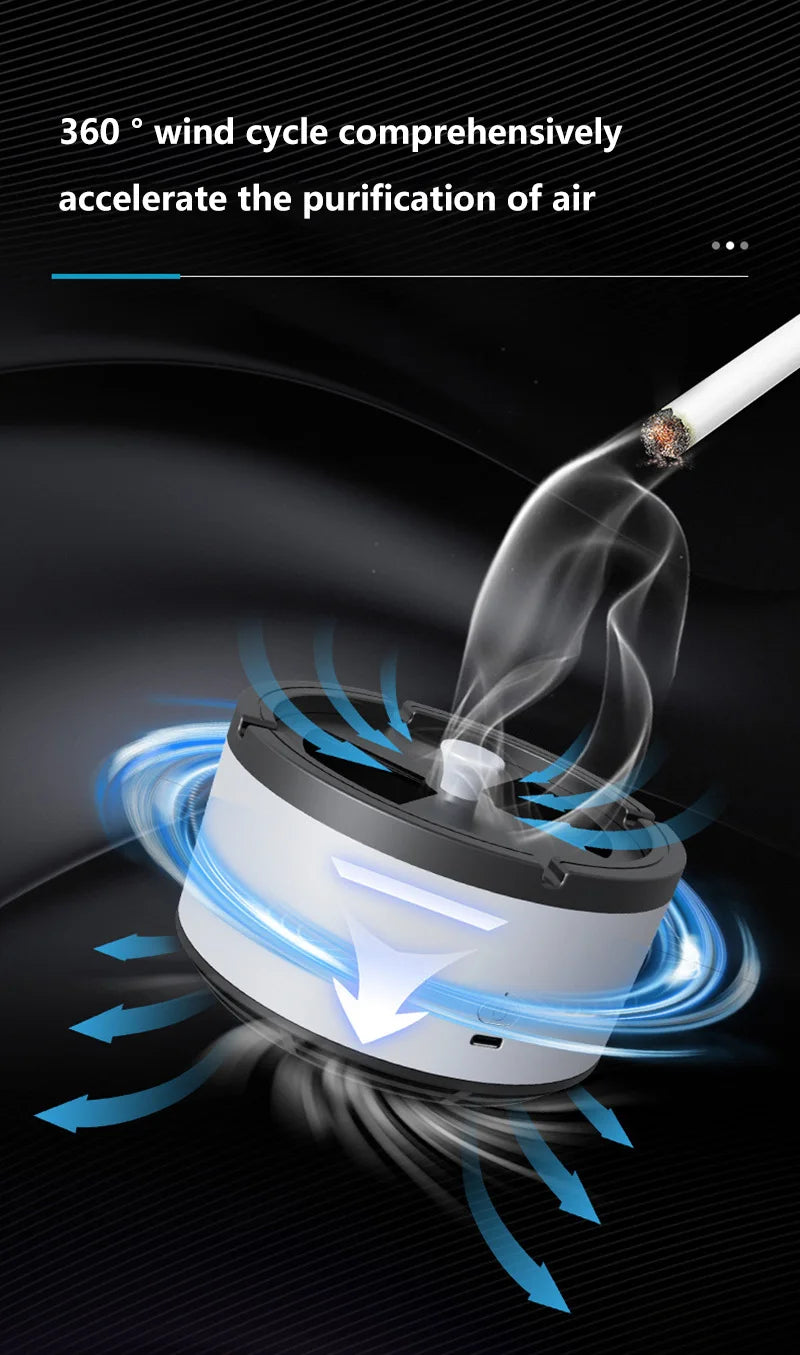 Clear the Air Instantly with Intelligent Car Air Purifier Ashtray!