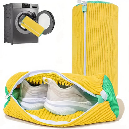 Elevate shoe care with this luxurious Laundry Bag for Washing Machines. Zippered design with rich internal fluff safeguards sneakers and casual shoes during every cycle.
