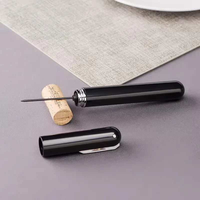 Wine lovers seeking a mess-free alternative to traditional corkscrews great for travel, camping, or home bars.Its lightweight (45g) palm-sized build (20x2cm) fits pockets easily, unlike bulky electric models.