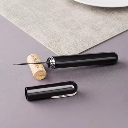 Wine lovers seeking a mess-free alternative to traditional corkscrews great for travel, camping, or home bars.Its lightweight (45g) palm-sized build (20x2cm) fits pockets easily, unlike bulky electric models.