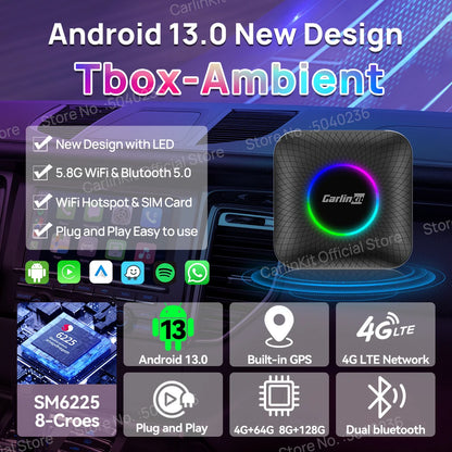 Discover the CarlinKit CarPlay AI Box Android 13 QCM6225!