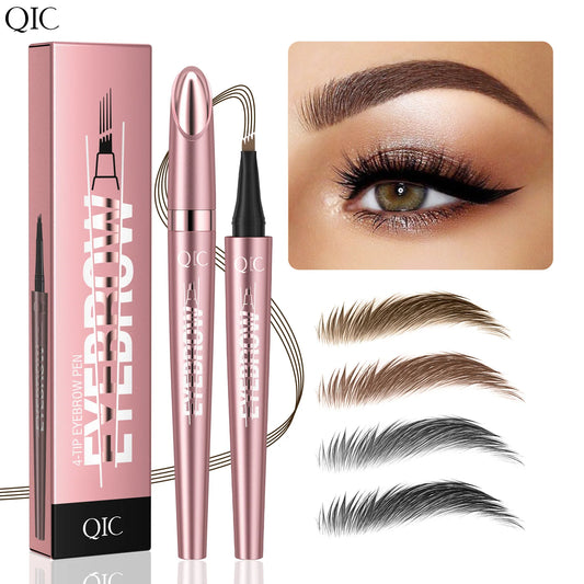 4-Tip Waterproof Eyebrow Pen – Natural Hair-Like Brows