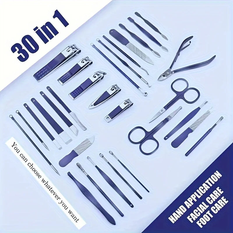 Master Your Grooming with 30-in-1 Professional Manicure Kit!