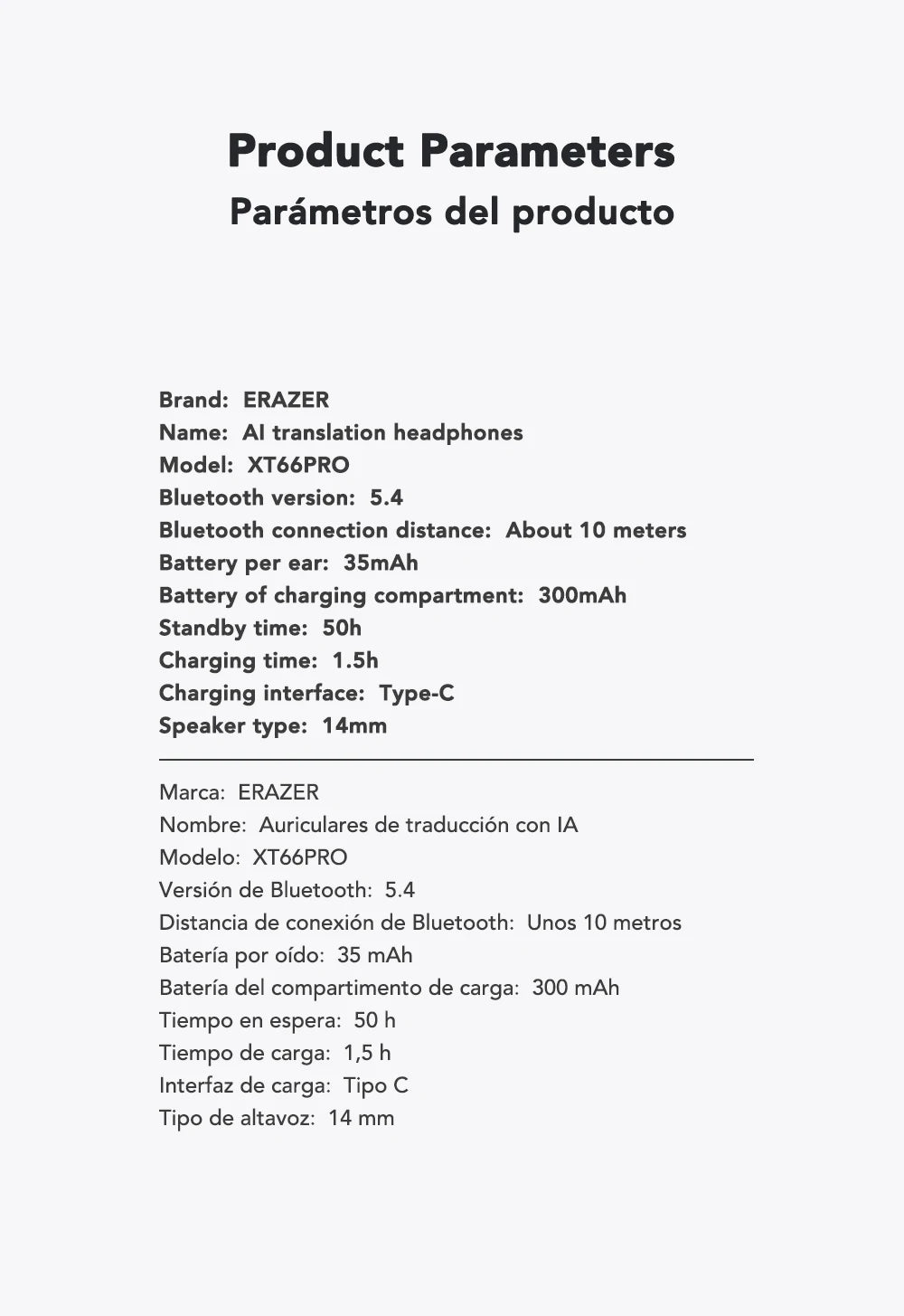 Revolutionize your listening with ERASER XT6 Pro Bluetooth Headset Earbuds – featuring AI translation, 13-hour wireless display battery, and advanced noise cancellation.