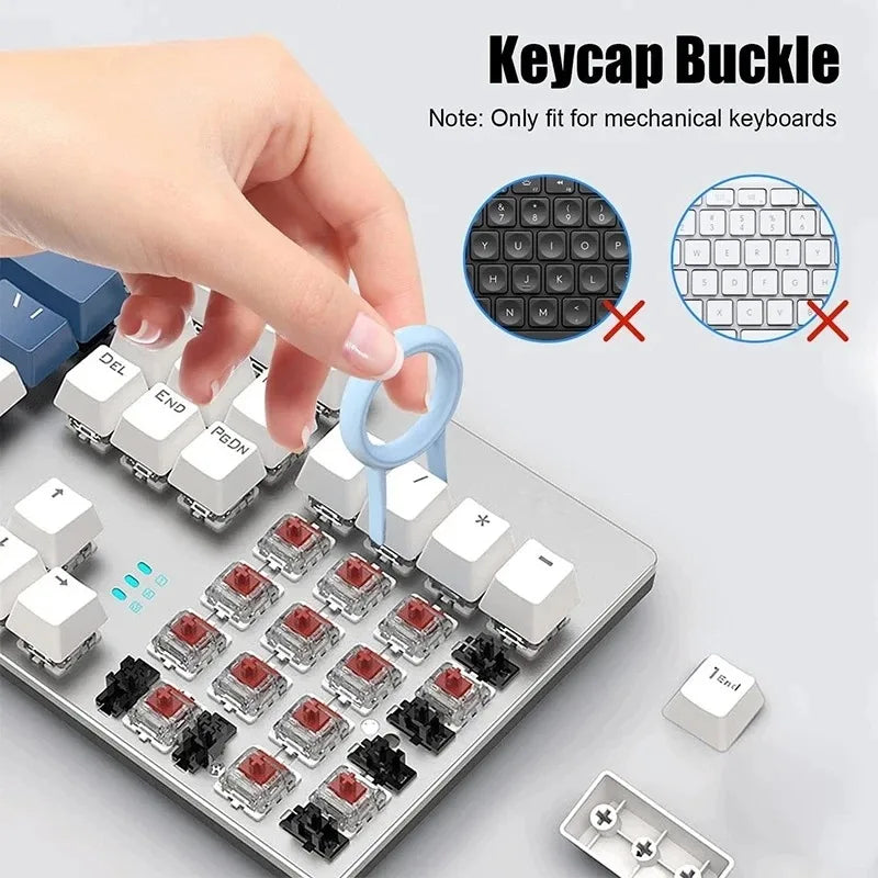 Keep your gear spotless with the 7-in-1 Computer Keyboard Cleaner Brush Kit – includes earphone tools, cleaning pen, keycap puller for effortless maintenance.