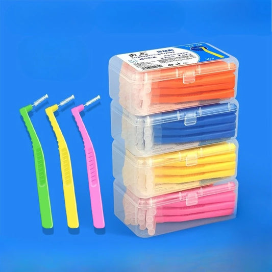 Deep Clean Hard-to-Reach Teeth with 20pc L-Shaped Interdental Brushes!